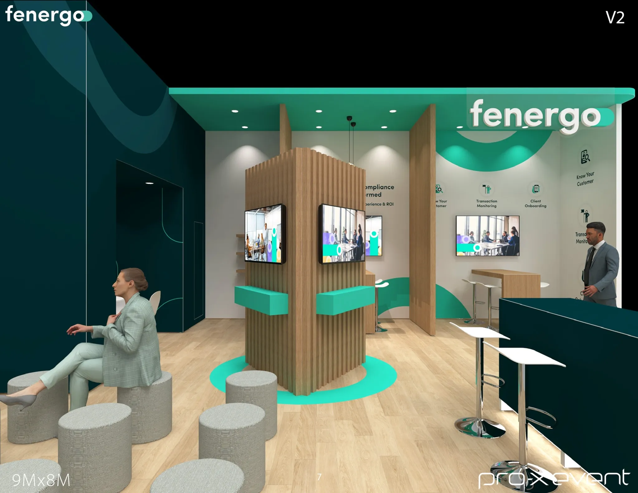 30x30 Péninsule booth design by Pro-X Exhibits